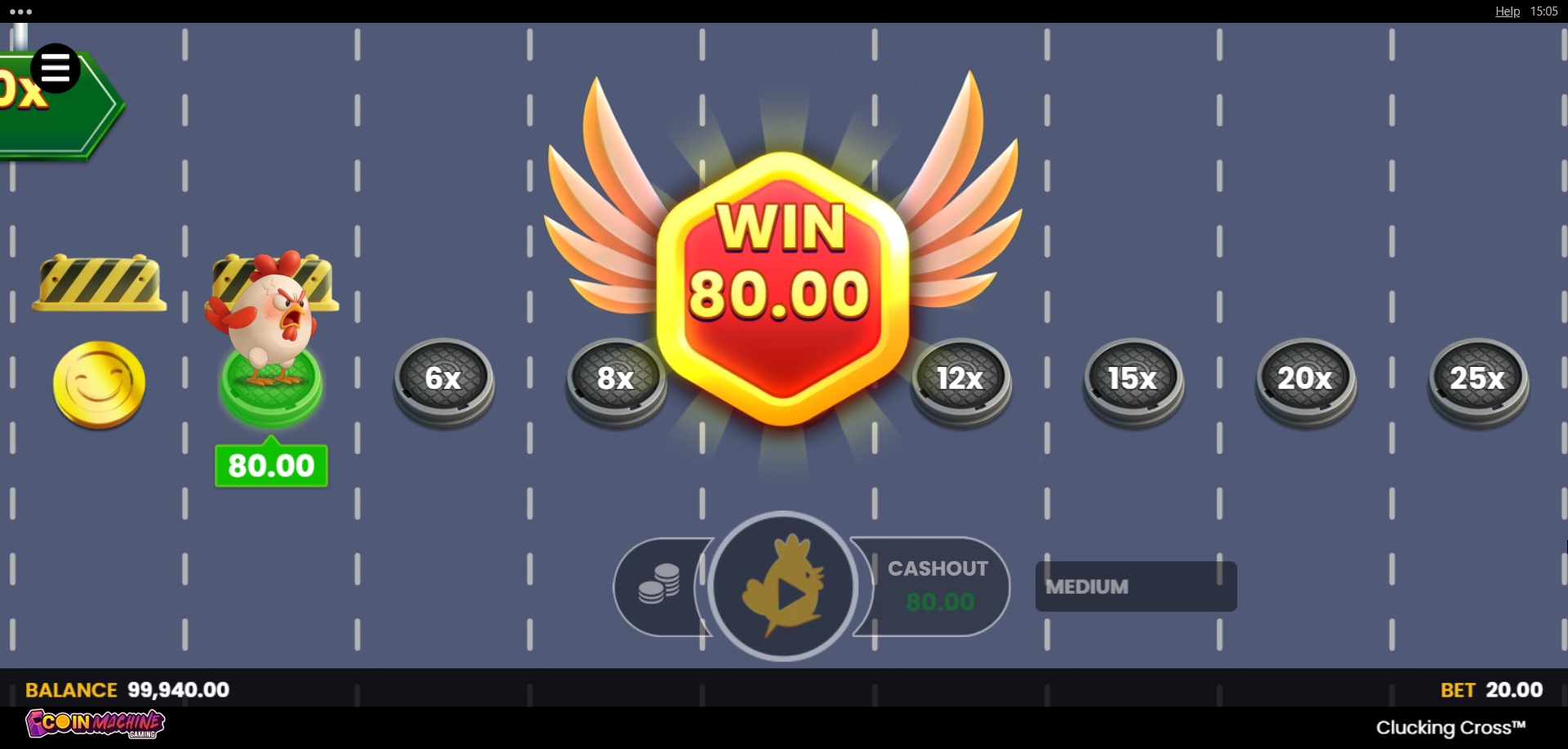 Clucking Cross câștiga 80 de dolari