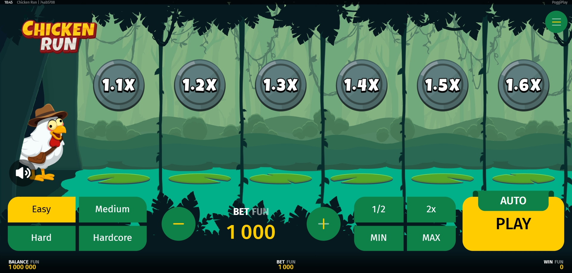 Інтерфейс Chicken Run Poggiplay